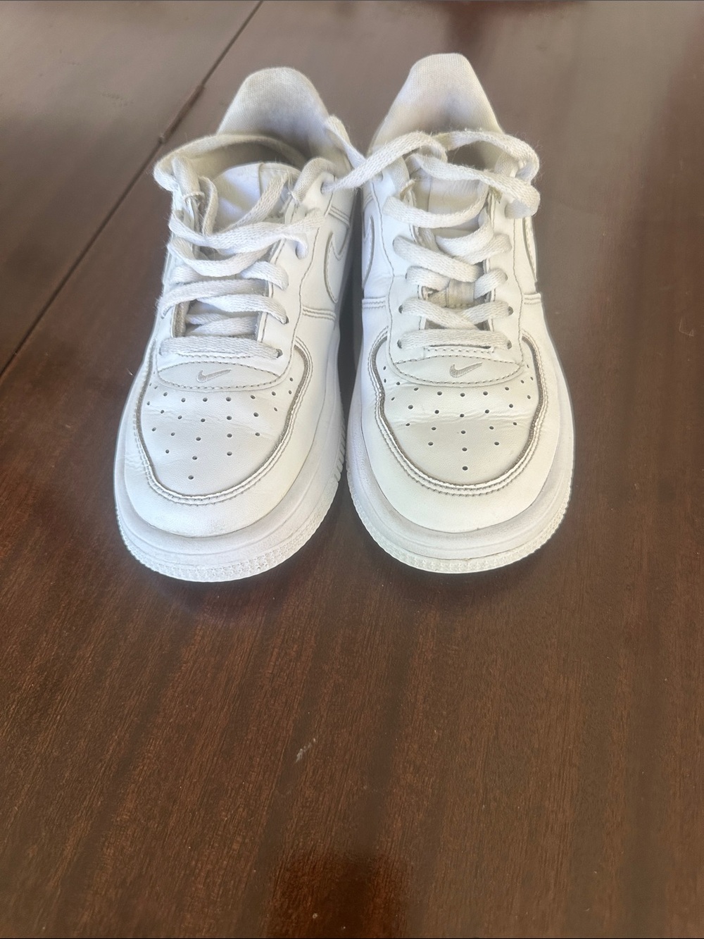 Classic Kids White Lace-Up Sneakers - Durable Everyday Play Shoes